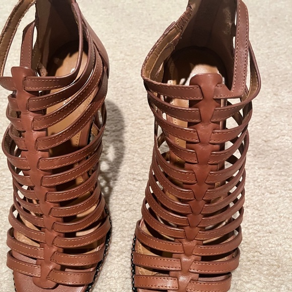 Coach Brown Leather Strappy Shoes - Picture 4 of 8
